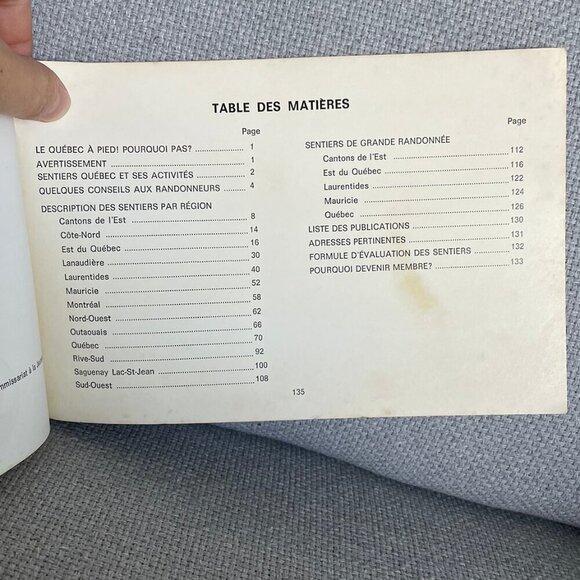 VINTAGE 1979 Hiking Guide Book Livre Répertoire sentiers de randonnée au Québec - Picture 8 of 16